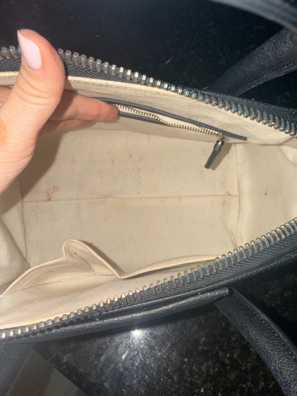 Antigona Black Leather Mini Satchel with Top Handles - Picture 6 of 6